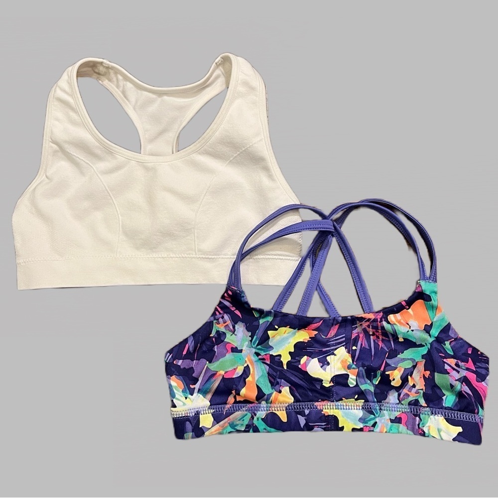 💕 Two Girls Sports Bras | C9 by Champion | more than magic | Size M (7-8)